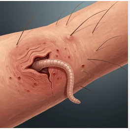 pulling worms out of skin dream meaning